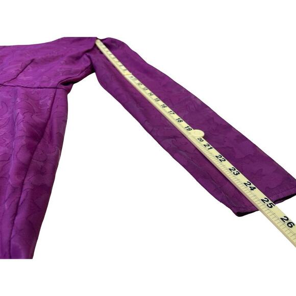 Lulus Emogene Magenta Burnout Floral One Shoulder Mini Dress - Medium - Picture 14 of 16